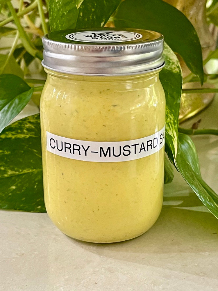 
            
                Load image into Gallery viewer, Chef Josh&amp;#39;s Curry-Mustard Sauce - 12 oz Jar
            
        