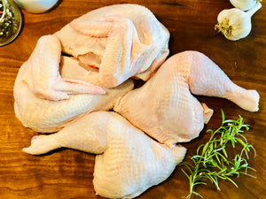 Whole Chicken Cut in 4 Pieces - Approximately 3.5 lb